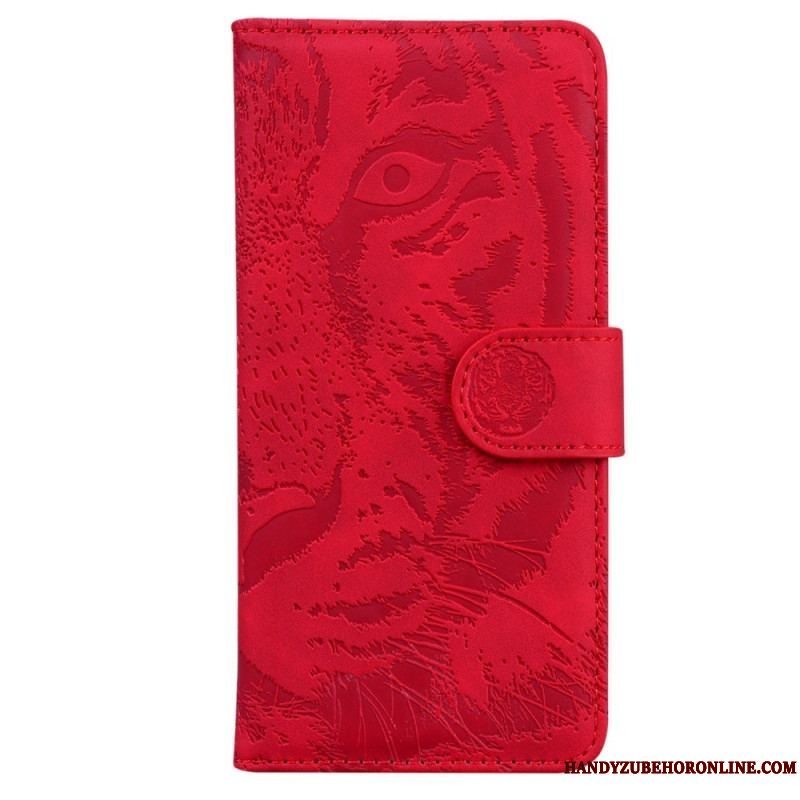 Flip Cover Samsung Galaxy S23 5G Tiger Fodaftryk