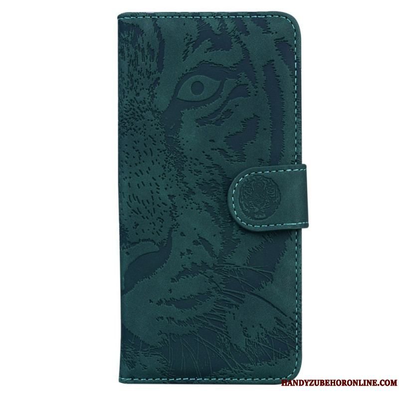 Flip Cover Samsung Galaxy S23 5G Tiger Fodaftryk