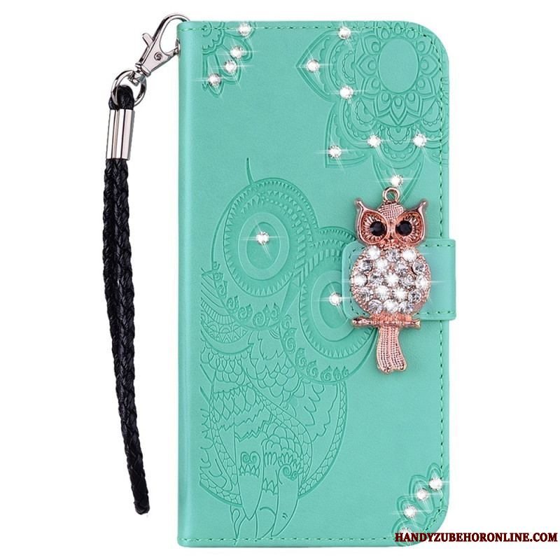 Flip Cover Samsung Galaxy S23 5G Ugle Mandala Og Charm