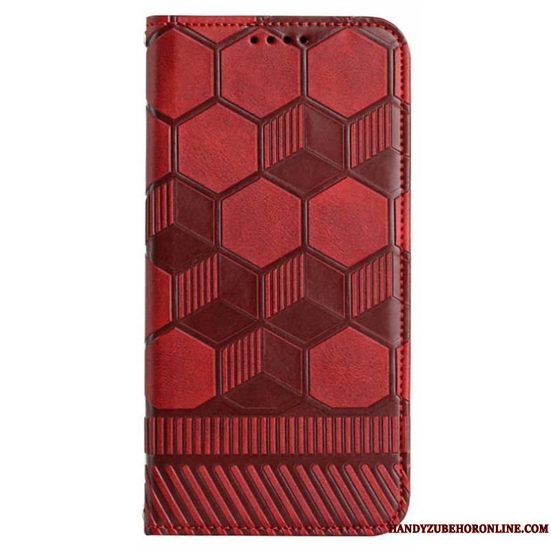 Flip Cover Samsung Galaxy S23 Plus 5G Med Snor Strappy Fodboldstil