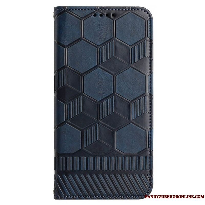 Flip Cover Samsung Galaxy S23 Plus 5G Med Snor Strappy Fodboldstil