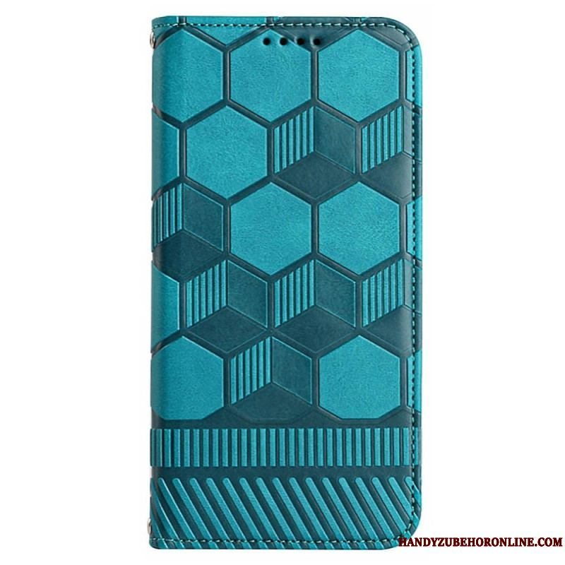 Flip Cover Samsung Galaxy S23 Plus 5G Med Snor Strappy Fodboldstil