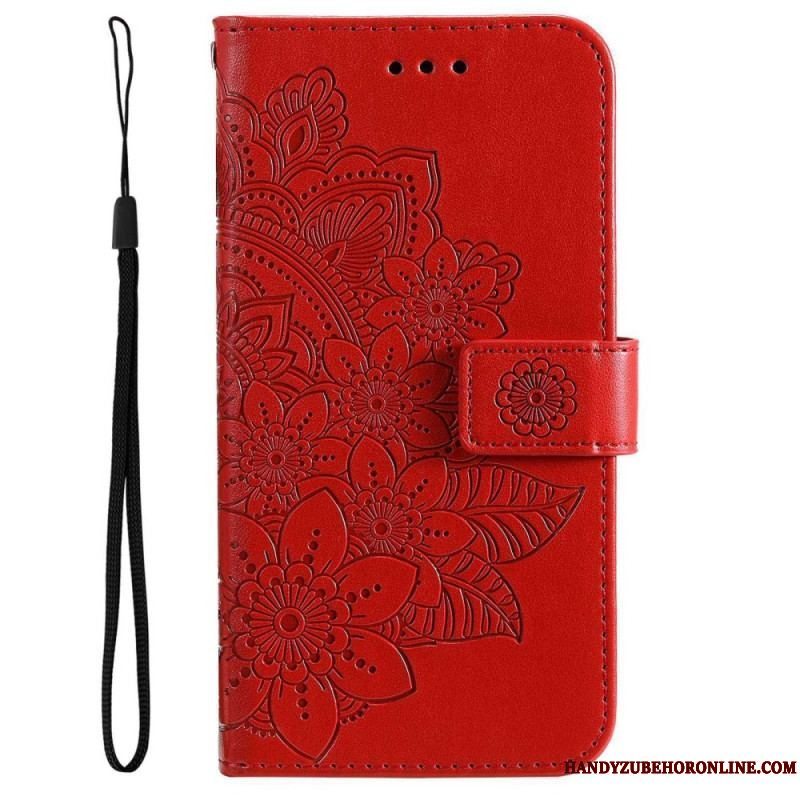 Flip Cover Samsung Galaxy S23 Plus 5G Med Snor Strappy Mandala