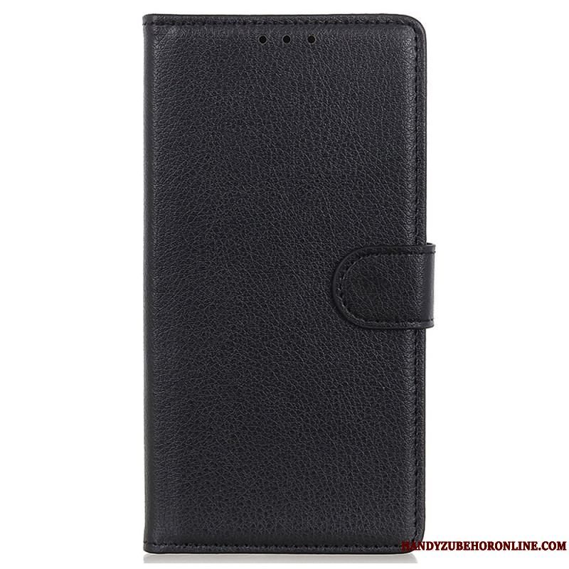 Flip Cover Samsung Galaxy S23 Plus 5G Traditionelt Imiteret Læder