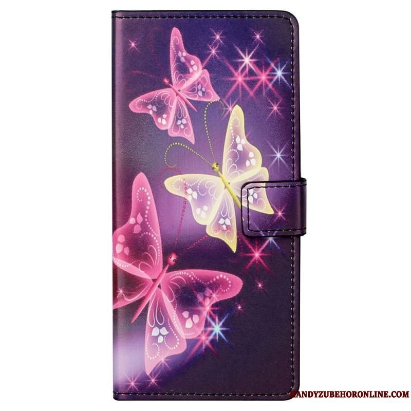 Flip Cover Samsung Galaxy S23 Plus 5G Vidunderlige Sommerfugle