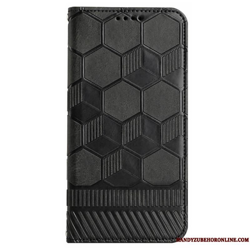 Flip Cover Samsung Galaxy S23 Ultra 5G Med Snor Strappy Fodboldstil