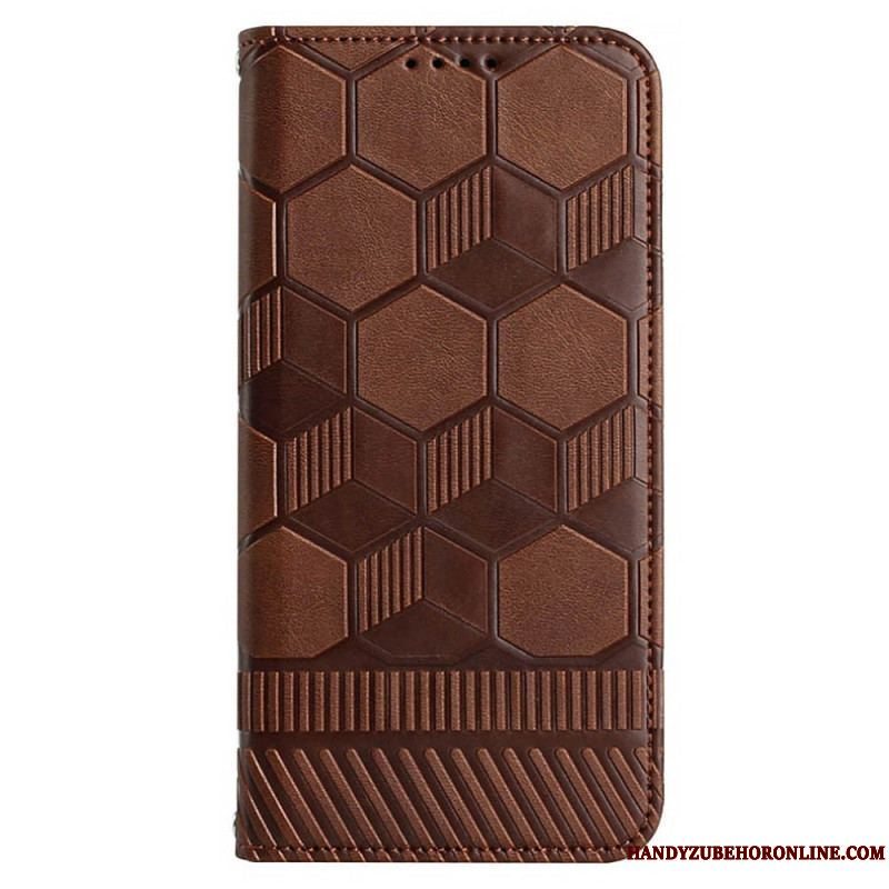 Flip Cover Samsung Galaxy S23 Ultra 5G Med Snor Strappy Fodboldstil