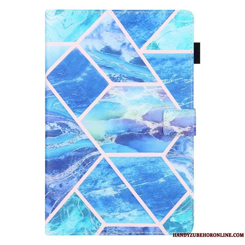 Flip Cover Samsung Galaxy Tab A7 Lite Marmor Geometri Design