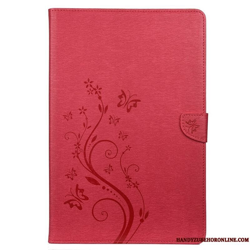 Flip Cover Samsung Galaxy Tab S8 Plus / Tab S7 Plus Blomstersommerfugle