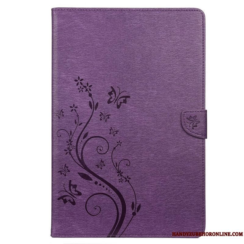 Flip Cover Samsung Galaxy Tab S8 Plus / Tab S7 Plus Blomstersommerfugle