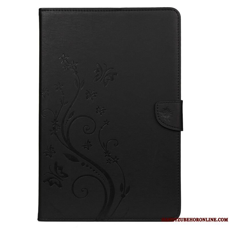 Flip Cover Samsung Galaxy Tab S8 / Tab S7 Blomstersommerfugle