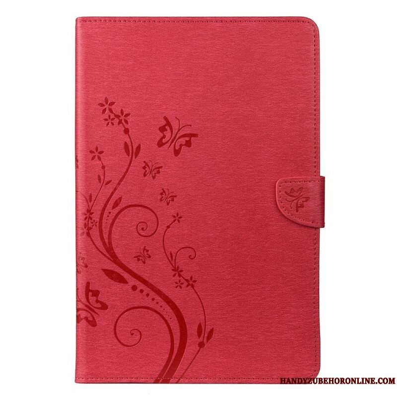 Flip Cover Samsung Galaxy Tab S8 / Tab S7 Blomstersommerfugle