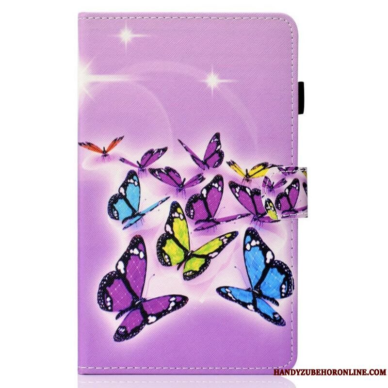 Flip Cover Samsung Galaxy Tab S8 / Tab S7 Malede Sommerfugle