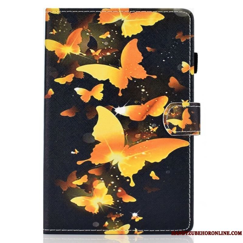 Flip Cover Samsung Galaxy Tab S8 / Tab S7 Unikke Sommerfugle