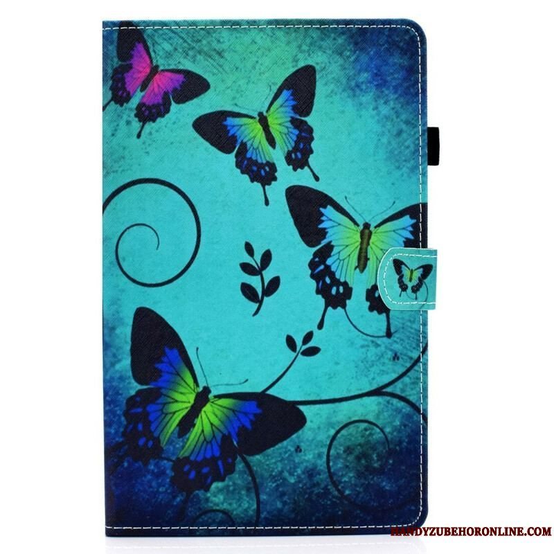 Flip Cover Samsung Galaxy Tab S8 / Tab S7 Unikke Sommerfugle