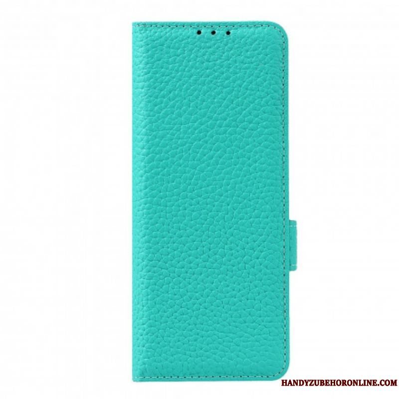 Flip Cover Samsung Galaxy Z Fold 3 5G Ægte Litchi Læder