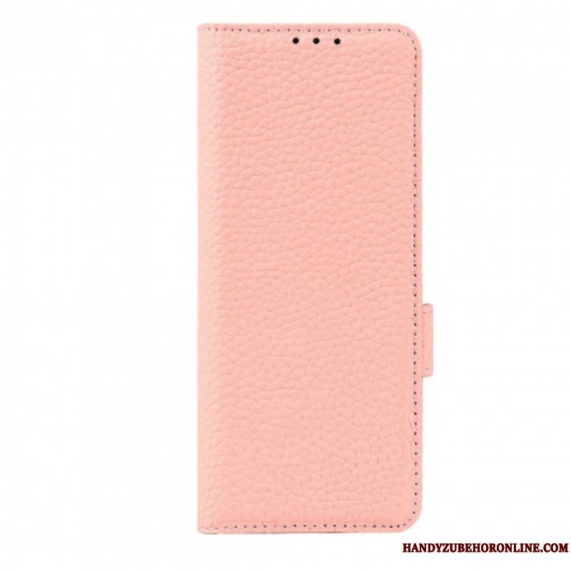 Flip Cover Samsung Galaxy Z Fold 3 5G Ægte Litchi Læder