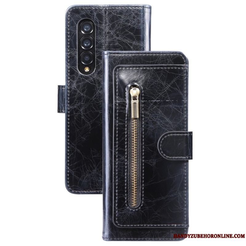 Flip Cover Samsung Galaxy Z Fold 4 Multilommer I Kunstlæder