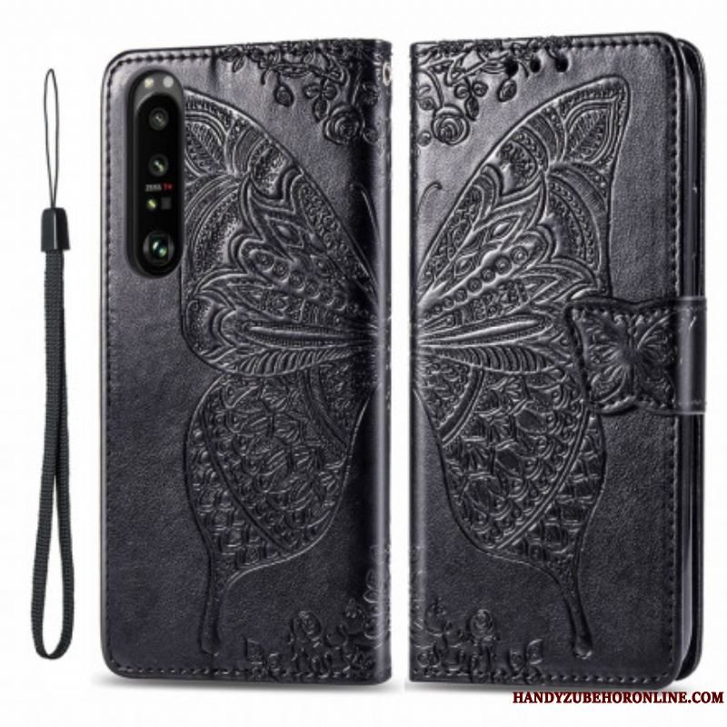 Flip Cover Sony Xperia 1 III Halve Sommerfugle