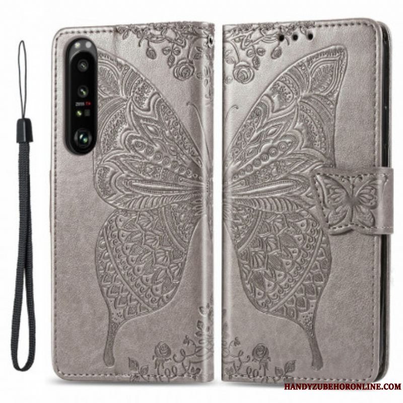 Flip Cover Sony Xperia 1 III Halve Sommerfugle