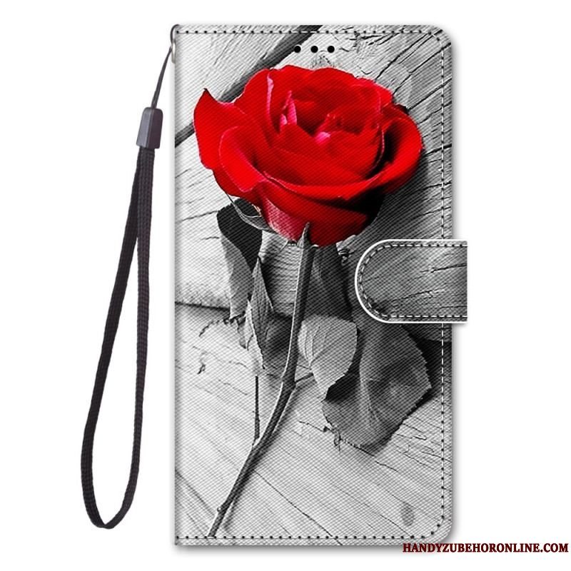 Flip Cover Sony Xperia 10 IV Blomster Med Rem