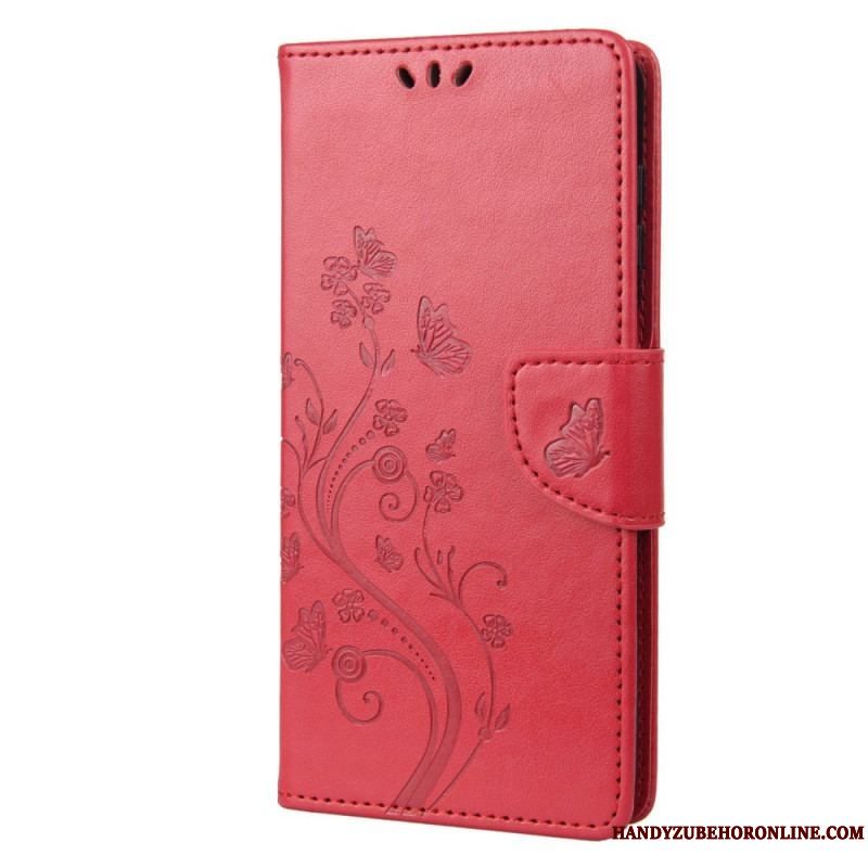 Flip Cover Sony Xperia 10 IV Blomster Og Sommerfugle