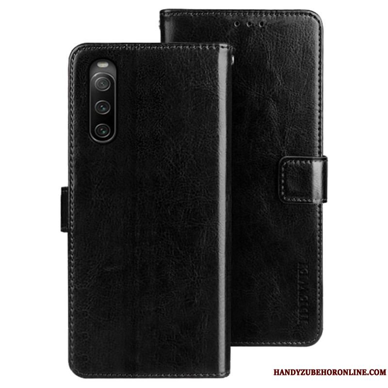 Flip Cover Sony Xperia 10 IV Imiteret Læder Idewei