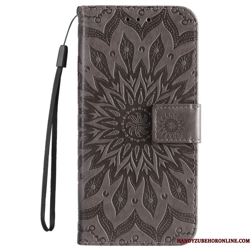 Flip Cover Sony Xperia 5 IV Mandala Sun Med Snor