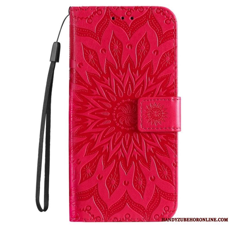 Flip Cover Sony Xperia 5 IV Mandala Sun Med Snor