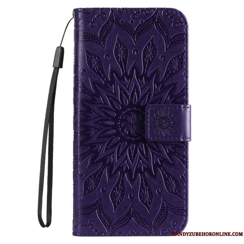 Flip Cover Sony Xperia 5 IV Mandala Sun Med Snor