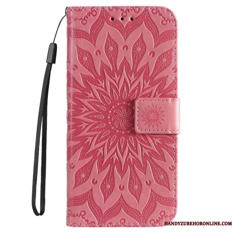 Flip Cover Sony Xperia 5 IV Mandala Sun Med Snor