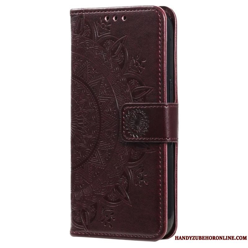 Flip Cover Sony Xperia 5 IV Med Snor Strappy Sun Mandala