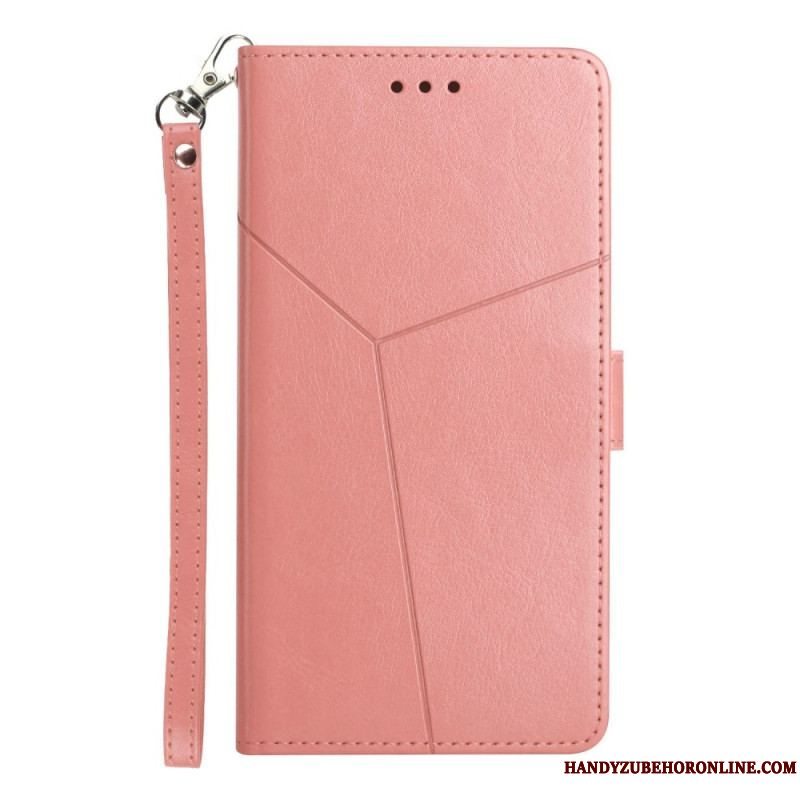 Flip Cover Sony Xperia 5 IV Med Snor Strappy Y-mønster