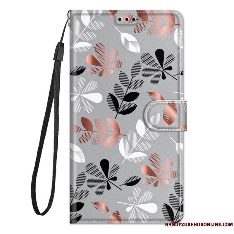 Flip Cover Xiaomi 12 / 12X Med Snor Strappy Floral