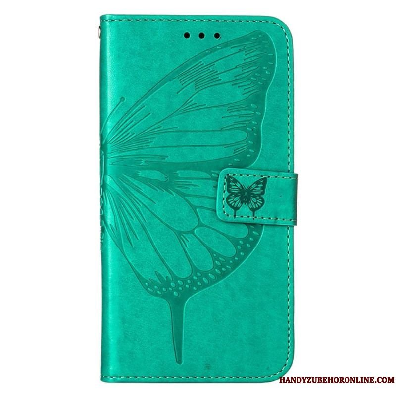 Flip Cover Xiaomi 12 Lite Sommerfugledesign Med Snor