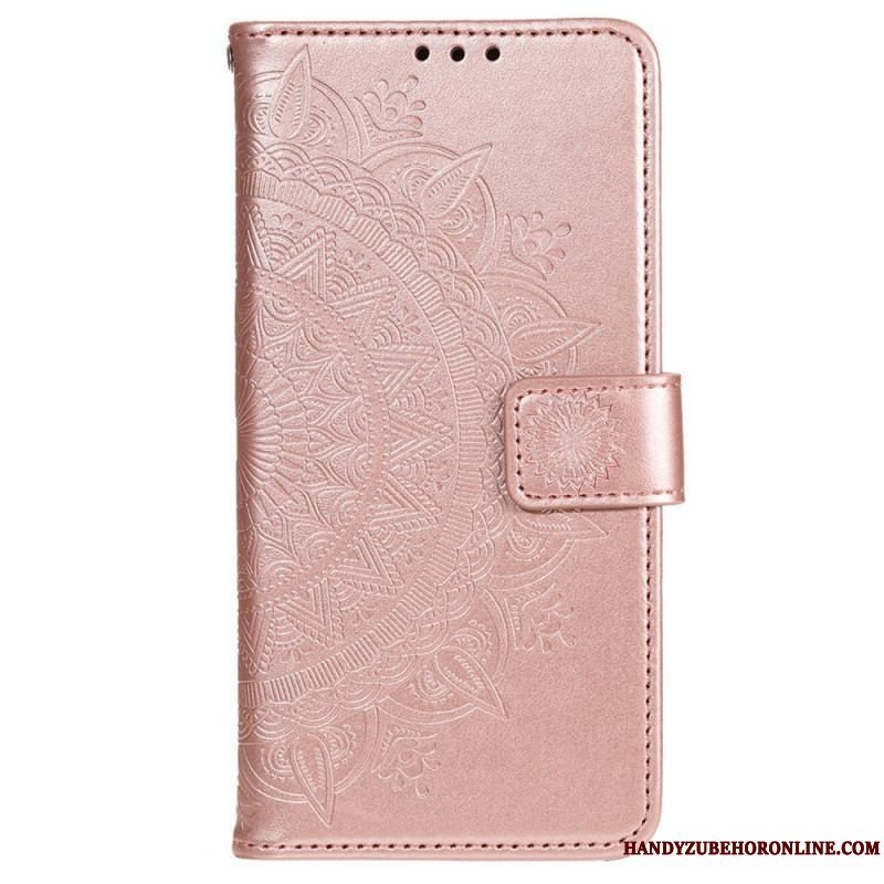 Flip Cover Xiaomi 12 Pro Med Snor Strappy Sun Mandala