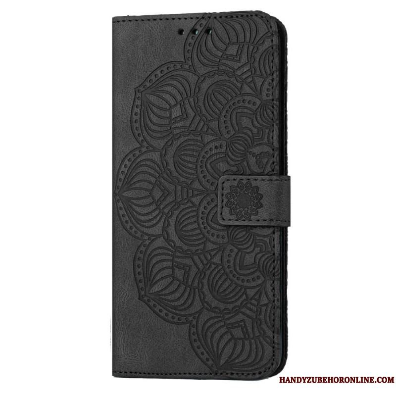 Flip Cover Xiaomi 12T / 12T Pro Med Snor Strappy Barok Mandala