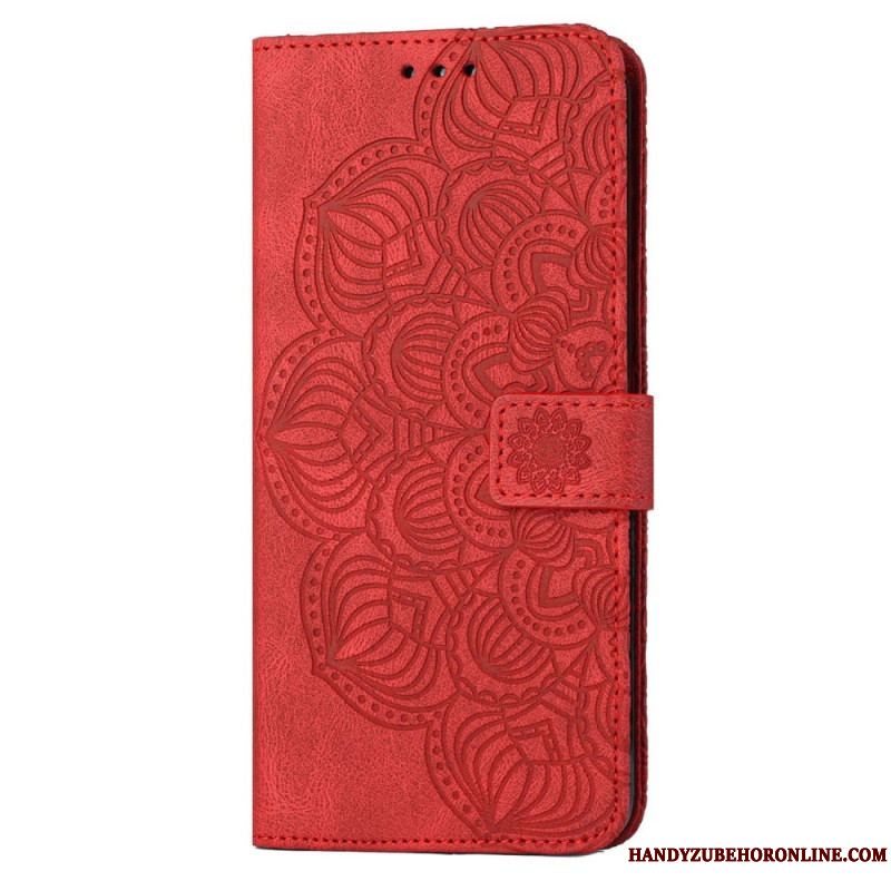 Flip Cover Xiaomi 12T / 12T Pro Med Snor Strappy Barok Mandala