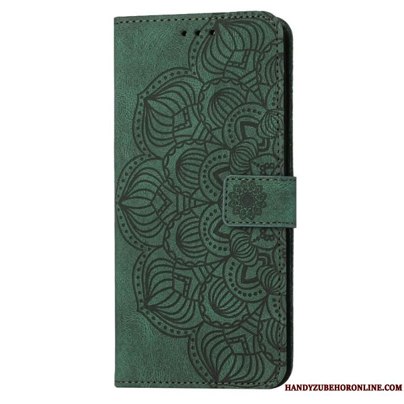 Flip Cover Xiaomi 12T / 12T Pro Med Snor Strappy Barok Mandala