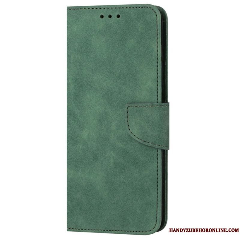 Flip Cover Xiaomi 12T / 12T Pro Med Snor Strappy I Almindeligt Lædereffekt