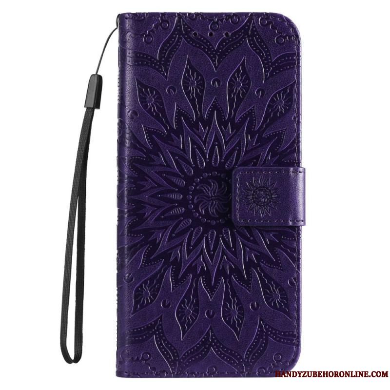 Flip Cover Xiaomi 12T / 12T Pro Med Snor Strappy Mandala