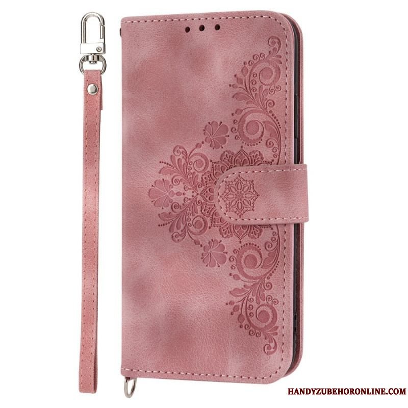 Flip Cover Xiaomi 13 Blondeblomster Med Rem Og Skulderrem