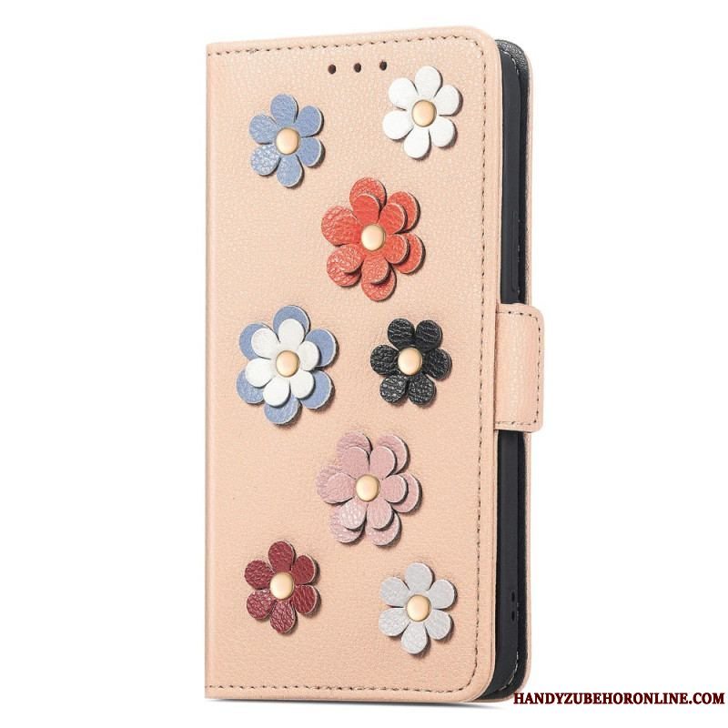 Flip Cover Xiaomi 13 Dekorative Blomster