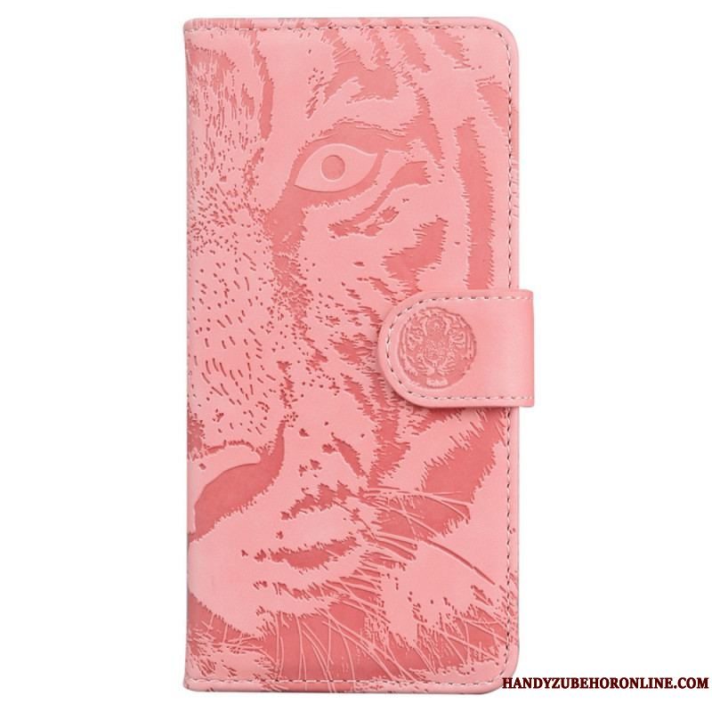 Flip Cover Xiaomi 13 Pro Med Snor Strappy Tiger Print