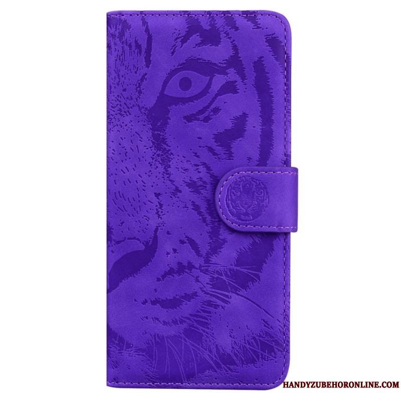 Flip Cover Xiaomi 13 Pro Med Snor Strappy Tiger Print