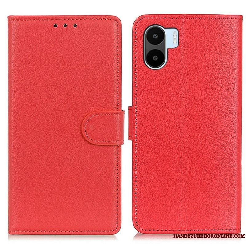 Flip Cover Xiaomi Redmi A1 Litchi Imiteret Læder