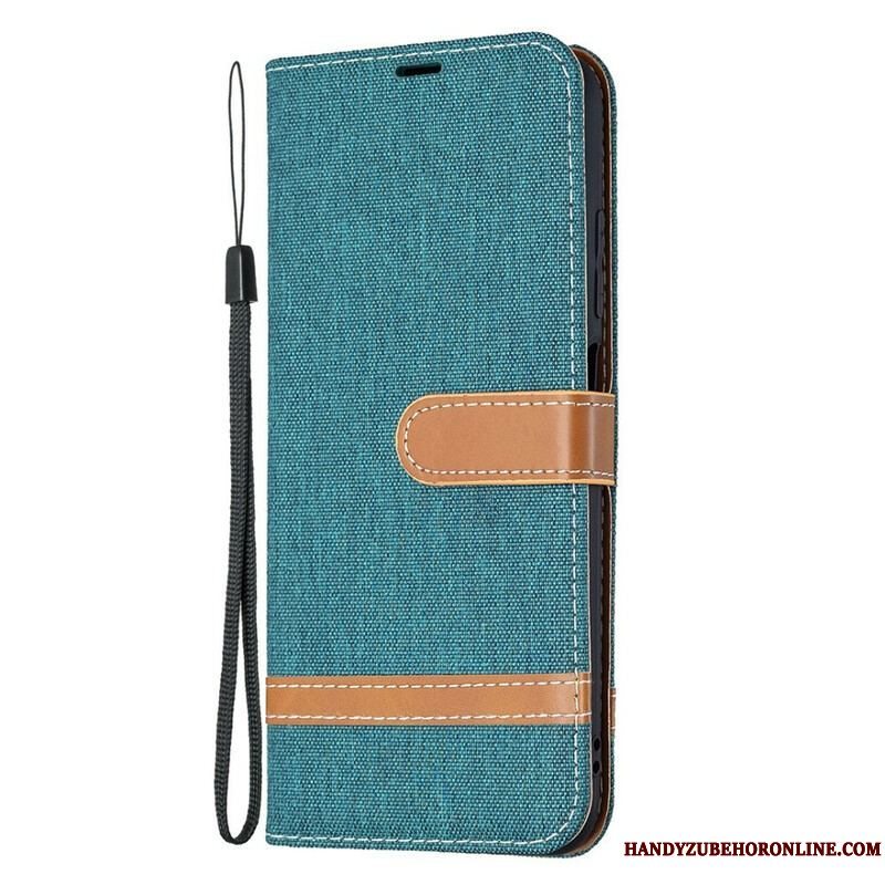 Flip Cover Xiaomi Redmi Note 10 5G Med Snor Rem Stof