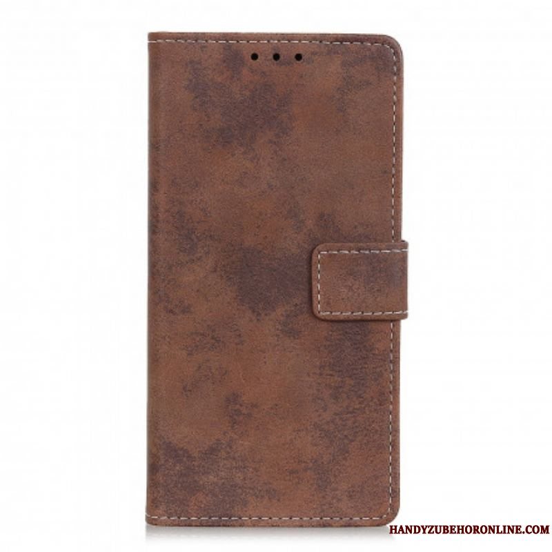 Flip Cover Xiaomi Redmi Note 10 5G Vintage Lædereffekt