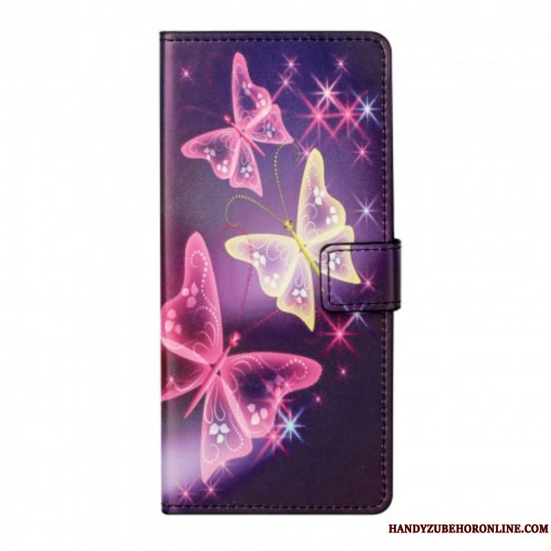 Flip Cover Xiaomi Redmi Note 10 Pro Sommerfugle Og Blomster