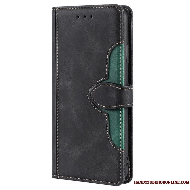 Flip Cover Xiaomi Redmi Note 11 / 11S Imiteret Læder Bicolor Stilfuld